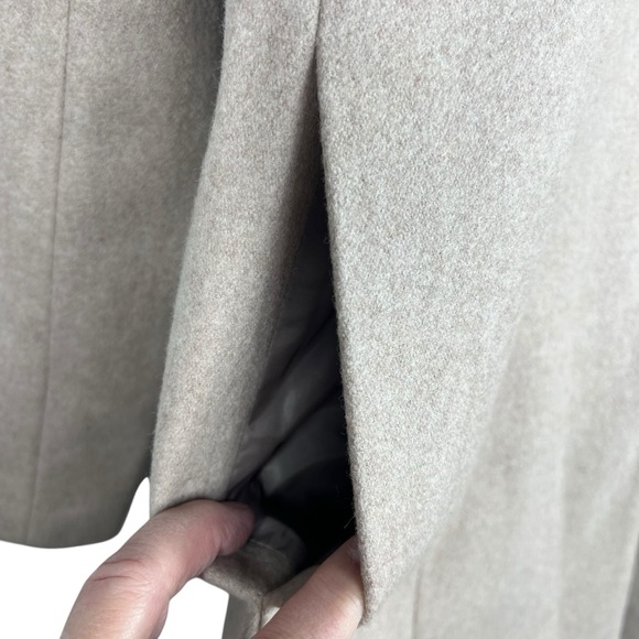 J.CREW FACTORY Uptown Dress Coat Wool Blend in light Oatmeal Tan Size 14 - Picture 4 of 9